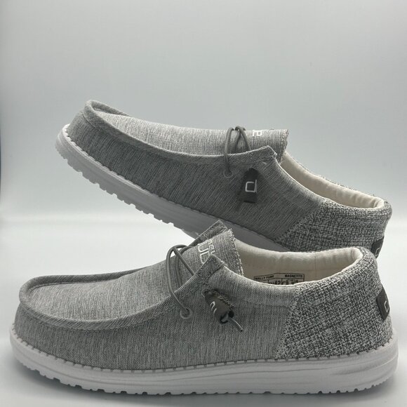 HEY DUDE WALLY FUNK MAGENETITE SIZE 9 US MEN'S LACE UP LOATERS COMFORTABLE - Picture 8 of 17